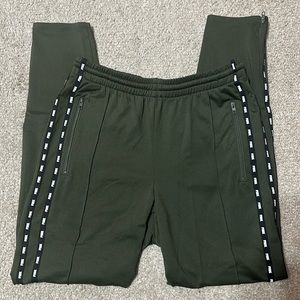 PINK VS dark green track pants. Size M